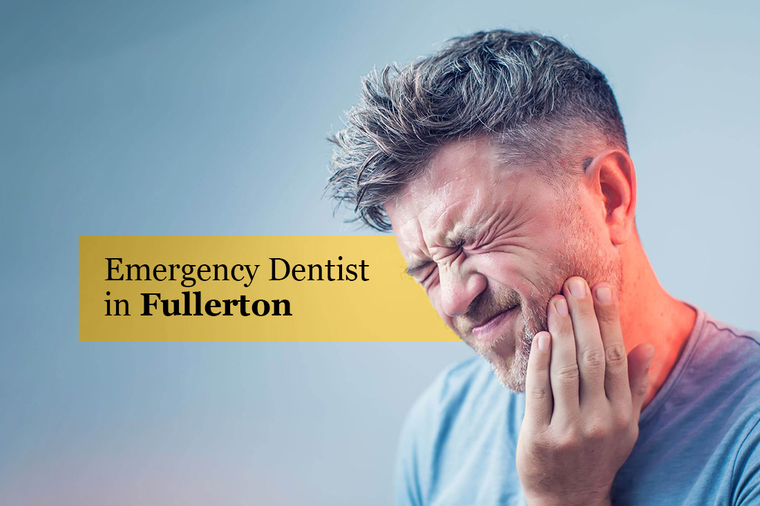 Man holding his jaw in pain from a dental emergency