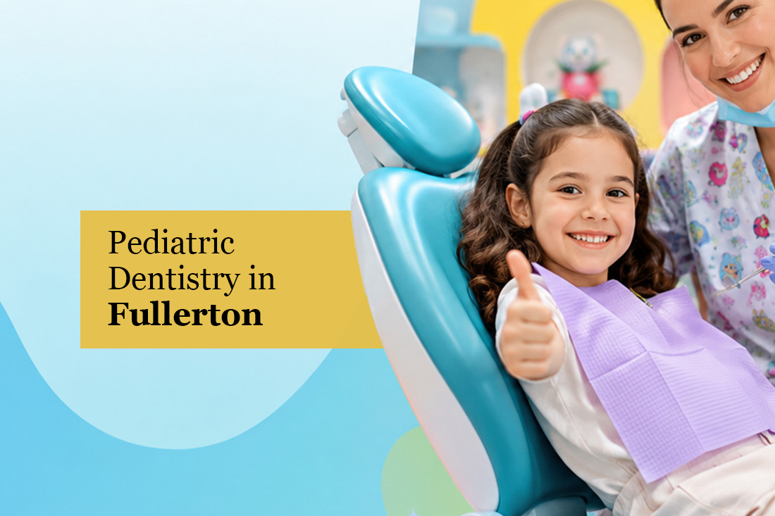 Child giving a thumbs up in the dental chair beside a hygienist
